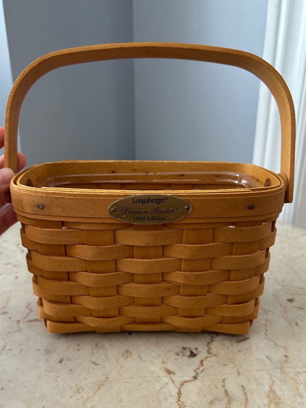 Vintage 1999 Longaberger Dresden Tour Basket with Protector